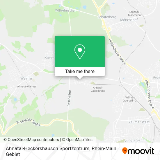 Карта Ahnatal-Heckershausen Sportzentrum