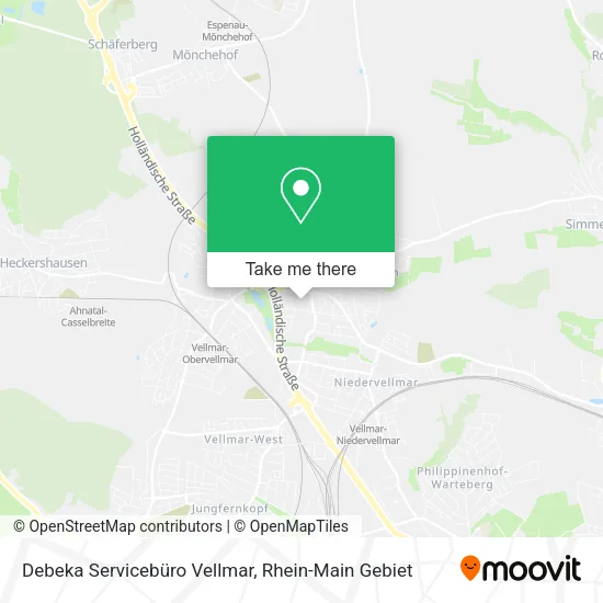 Карта Debeka Servicebüro Vellmar