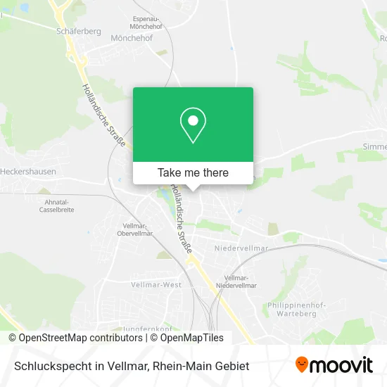 Карта Schluckspecht in Vellmar
