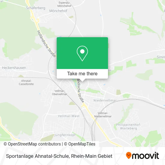 Карта Sportanlage Ahnatal-Schule