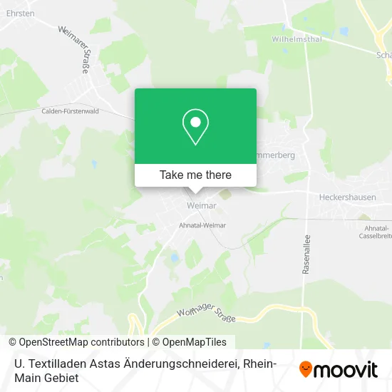 Карта U. Textilladen Astas Änderungschneiderei