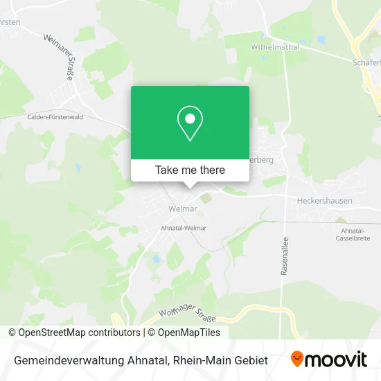 Карта Gemeindeverwaltung Ahnatal