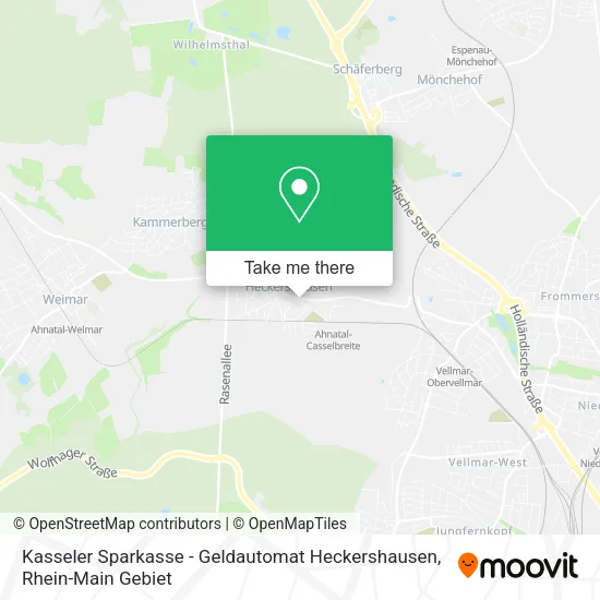 Карта Kasseler Sparkasse - Geldautomat Heckershausen