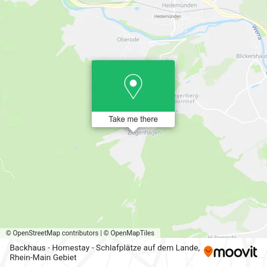 Карта Backhaus - Homestay - Schlafplätze auf dem Lande