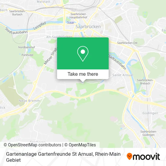 Карта Gartenanlage Gartenfreunde St Arnual