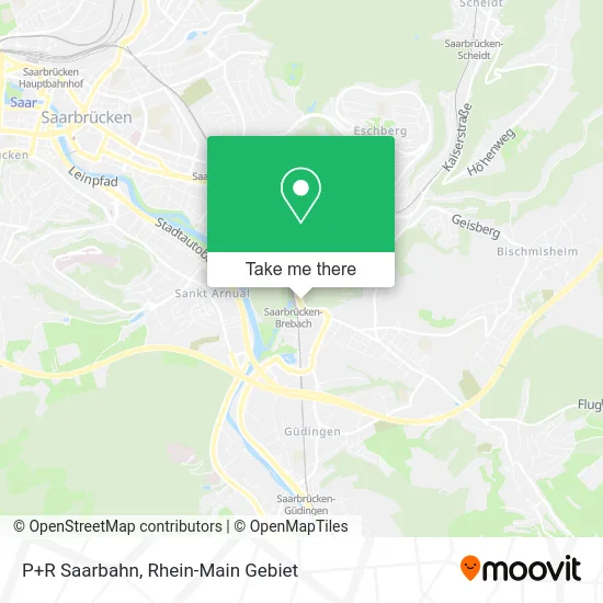 P+R Saarbahn map