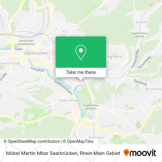 Карта Möbel Martin Mbar Saarbrücken