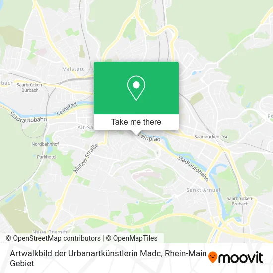 Карта Artwalkbild der Urbanartkünstlerin Madc