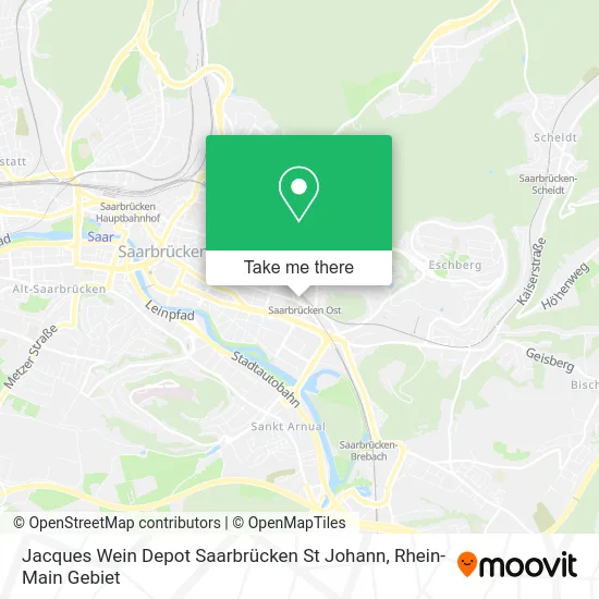 Карта Jacques Wein Depot Saarbrücken St Johann