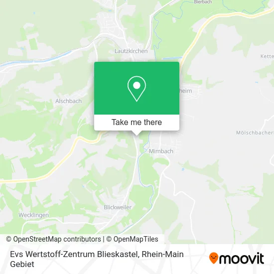 Карта Evs Wertstoff-Zentrum Blieskastel