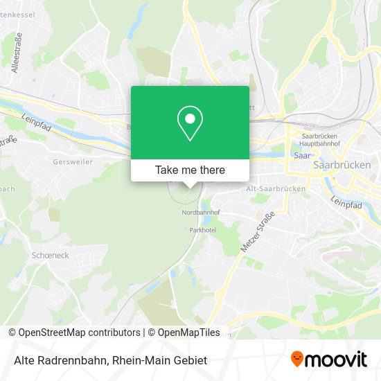 Карта Alte Radrennbahn