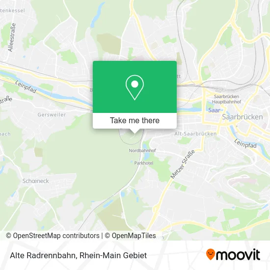 Карта Alte Radrennbahn