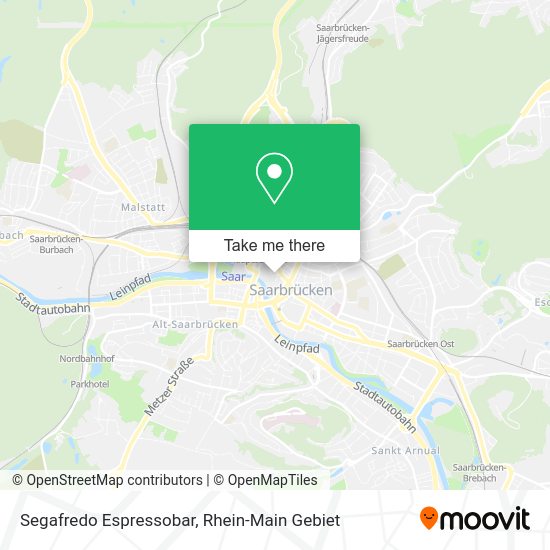 Карта Segafredo Espressobar