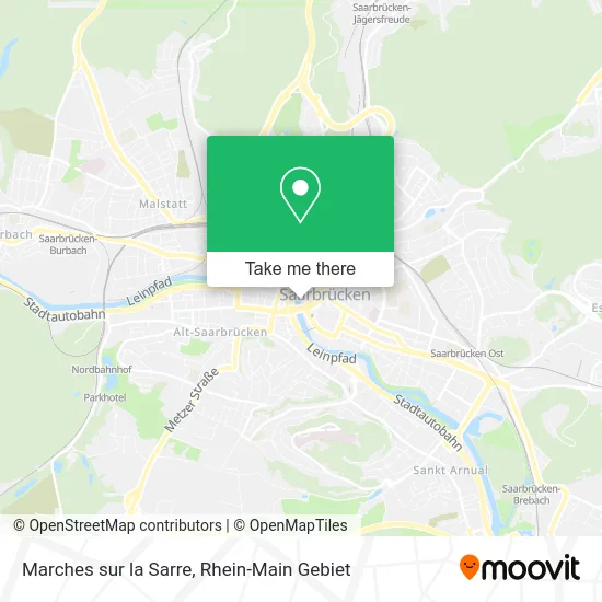 Карта Marches sur la Sarre
