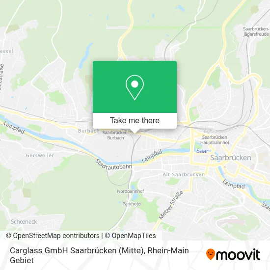 Карта Carglass GmbH Saarbrücken (Mitte)