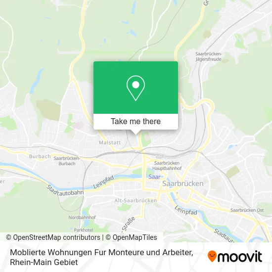 Карта Moblierte Wohnungen Fur Monteure und Arbeiter