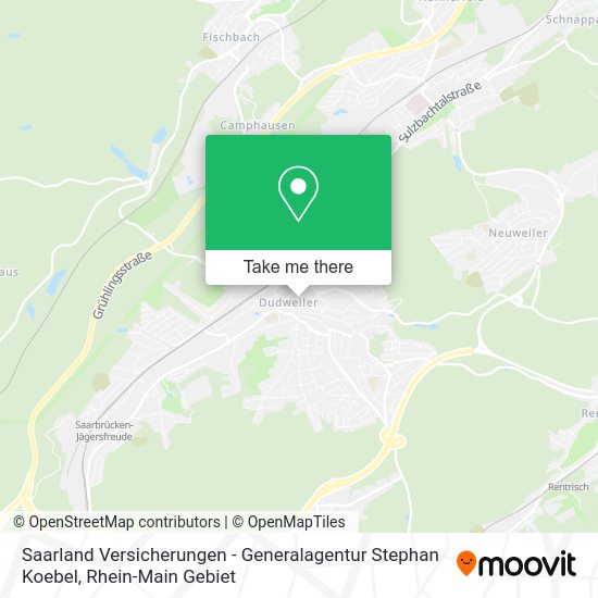 Карта Saarland Versicherungen - Generalagentur Stephan Koebel