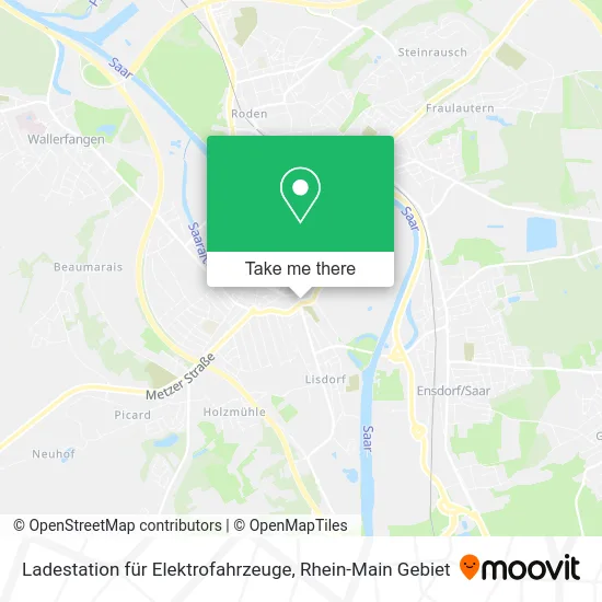 Карта Ladestation für Elektrofahrzeuge