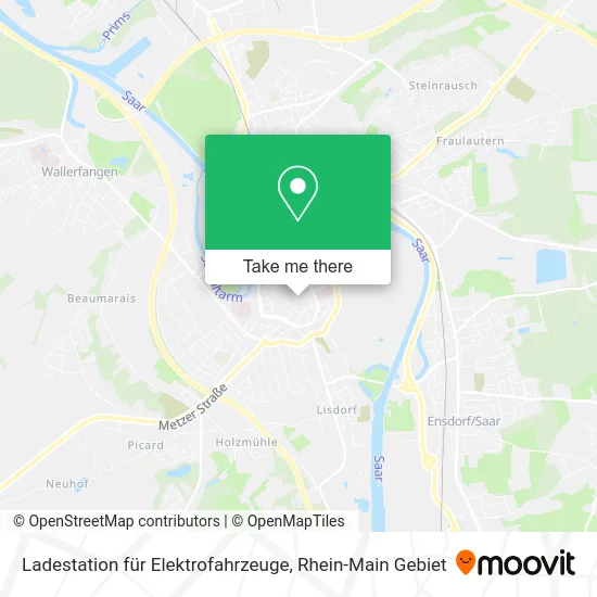 Карта Ladestation für Elektrofahrzeuge