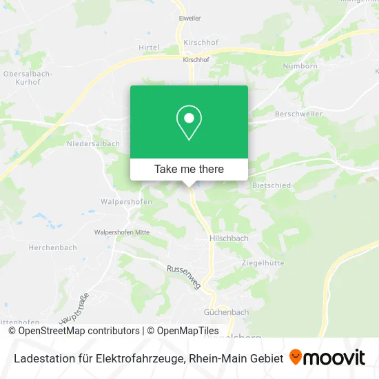 Карта Ladestation für Elektrofahrzeuge