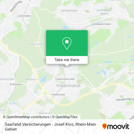 Карта Saarland Versicherungen - Josef Klos