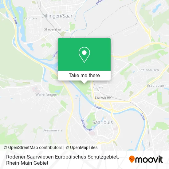 Карта Rodener Saarwiesen Europäisches Schutzgebiet