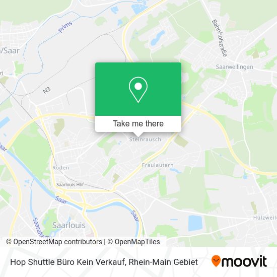 Карта Hop Shuttle Büro Kein Verkauf