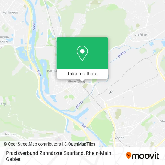 Карта Praxisverbund Zahnärzte Saarland