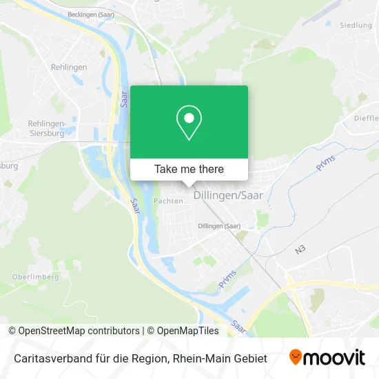 Карта Caritasverband für die Region