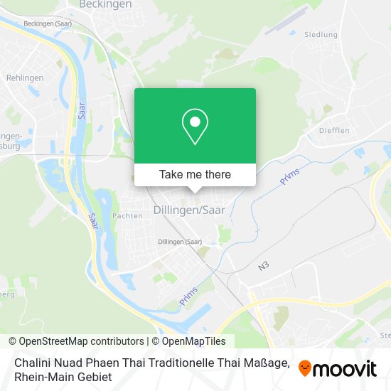 Карта Chalini Nuad Phaen Thai Traditionelle Thai Maßage
