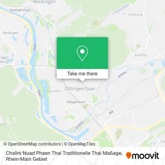 Карта Chalini Nuad Phaen Thai Traditionelle Thai Maßage