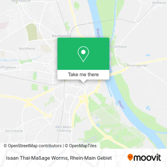 Карта Isaan Thai-Maßage Worms