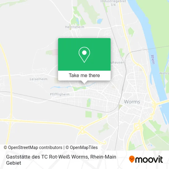 Карта Gaststätte des TC Rot-Weiß Worms