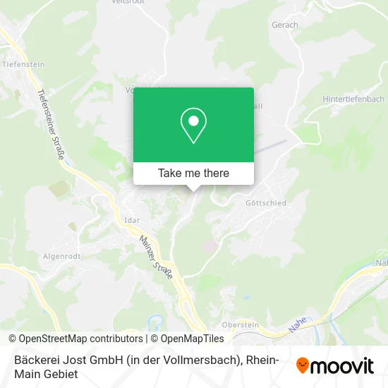 Карта Bäckerei Jost GmbH (in der Vollmersbach)