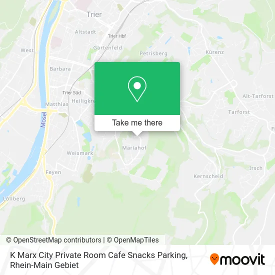Карта K Marx City Private Room Cafe Snacks Parking