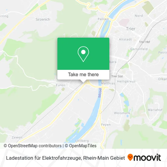 Карта Ladestation für Elektrofahrzeuge