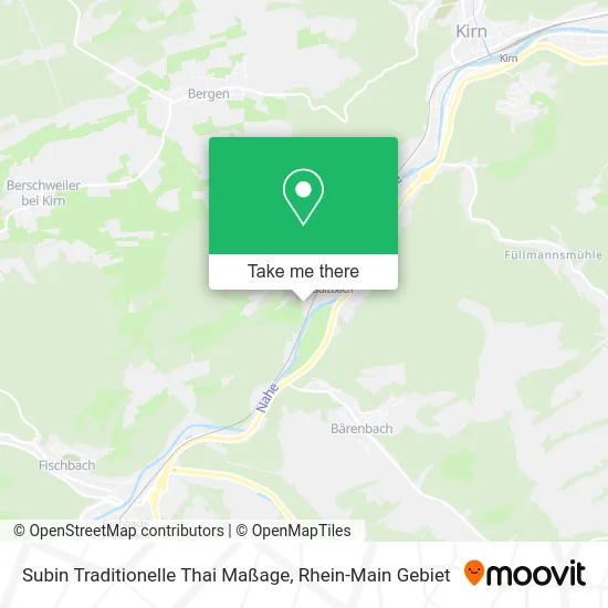 Карта Subin Traditionelle Thai Maßage