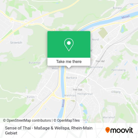 Карта Sense of Thai - Maßage & Wellspa