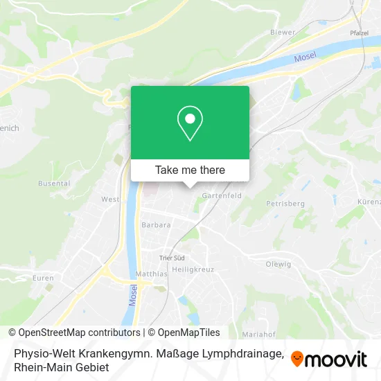 Physio-Welt Krankengymn. Maßage Lymphdrainage map