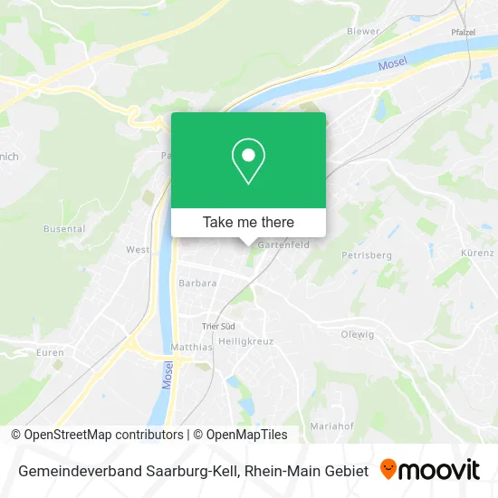 Gemeindeverband Saarburg-Kell map