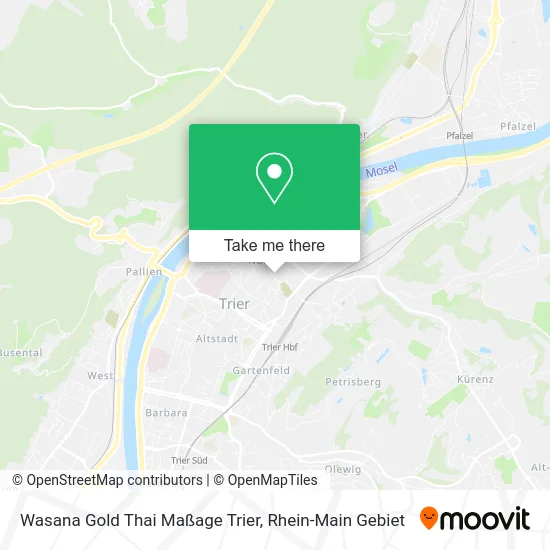 Карта Wasana Gold Thai Maßage Trier