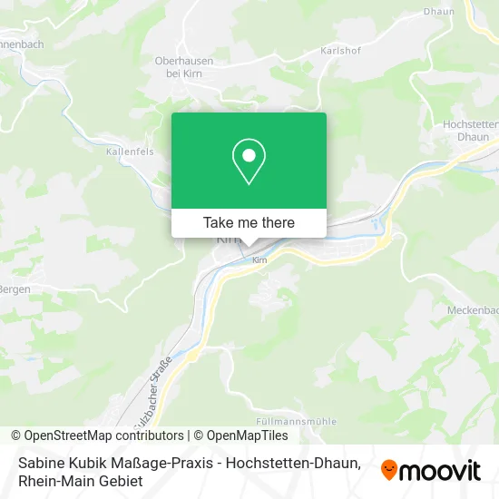 Карта Sabine Kubik Maßage-Praxis - Hochstetten-Dhaun