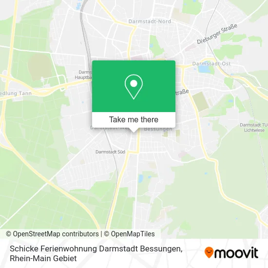 Schicke Ferienwohnung Darmstadt Bessungen map