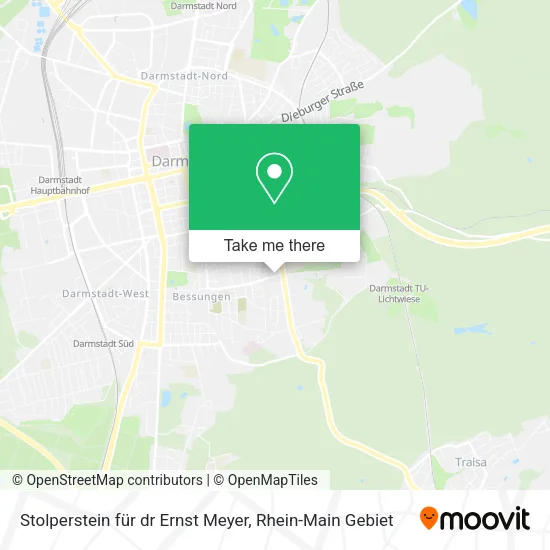 Карта Stolperstein für dr Ernst Meyer