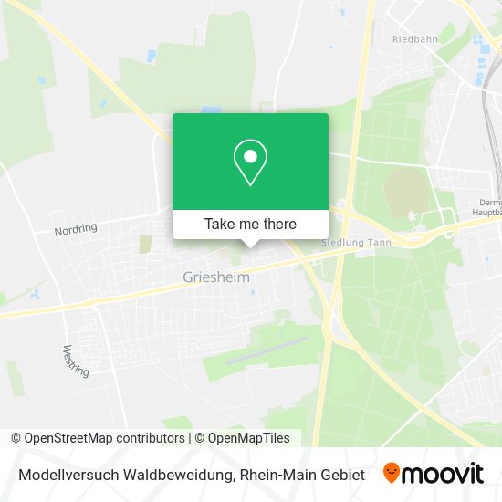 Карта Modellversuch Waldbeweidung