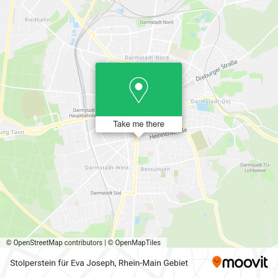 Карта Stolperstein für Eva Joseph