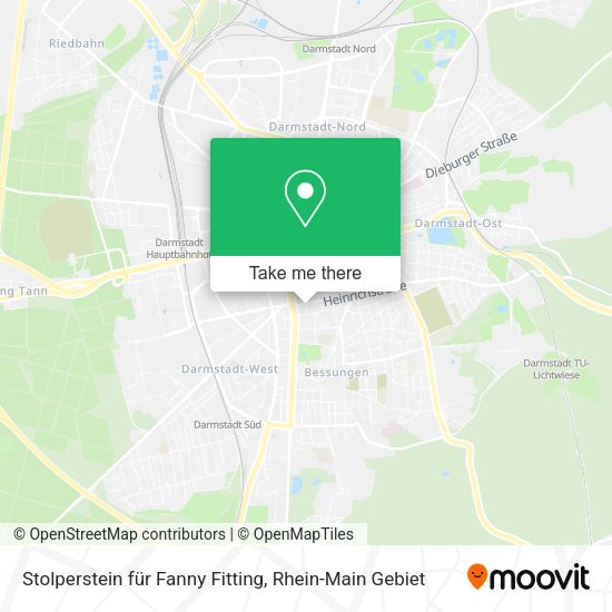 Карта Stolperstein für Fanny Fitting