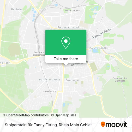 Карта Stolperstein für Fanny Fitting