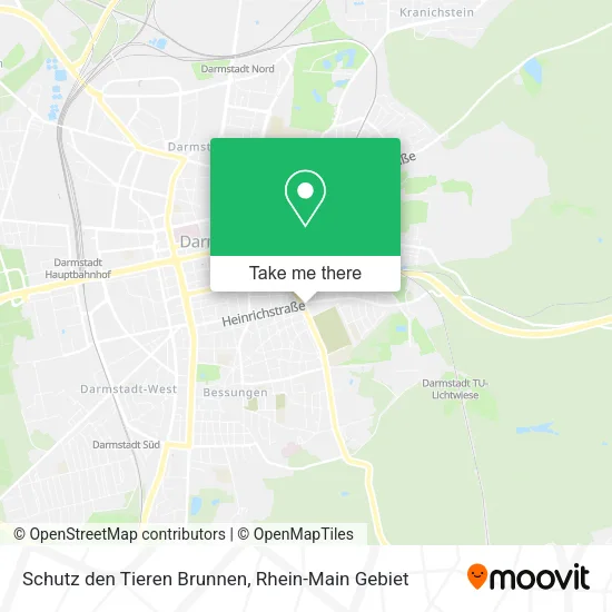 Карта Schutz den Tieren Brunnen