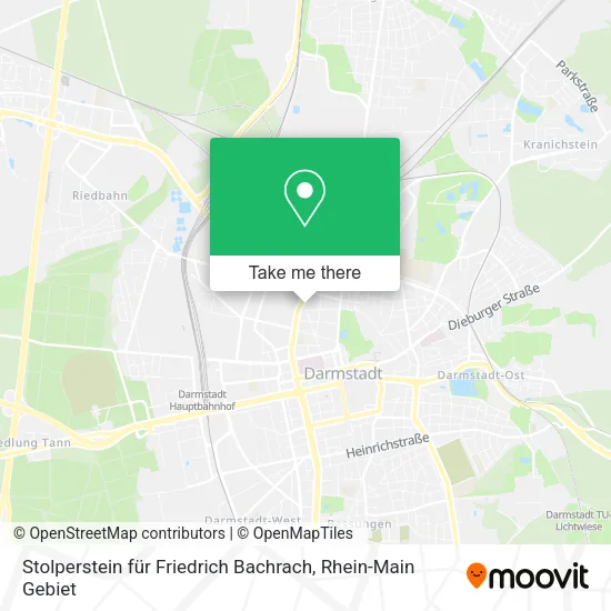 Карта Stolperstein für Friedrich Bachrach